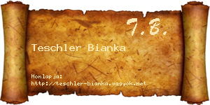Teschler Bianka névjegykártya